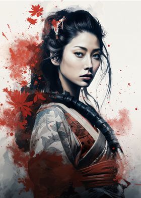 Japanese Geisha Samurai 
