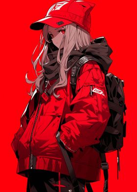 Red Anime Girl