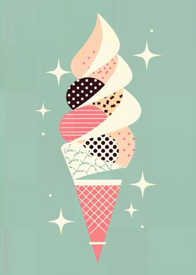 Bauhaus Ice Cream Abstract