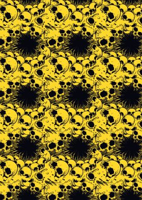 Yellow Skulls Pattern