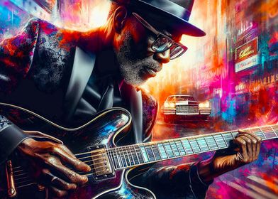 Bluesman in the City