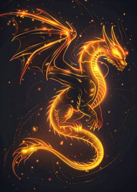Dragon Golden Neon