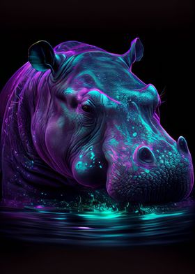 Neon Hippo