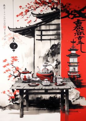 Japanese Kitchen Ink Wash