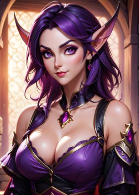 Dark Elf Purple Outfit
