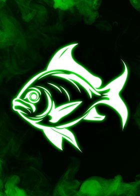 Fish Green Neon Light