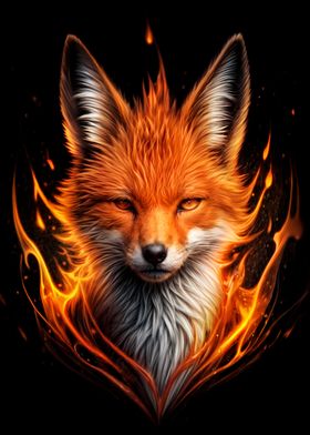 Fantasy Fire Fox Animal