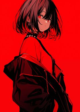 Red Anime Girl