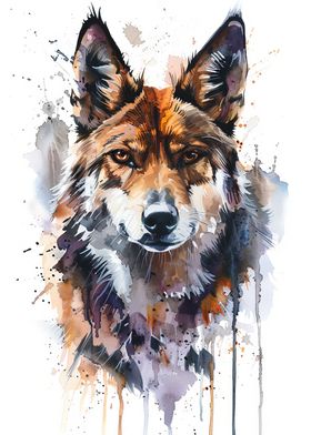 Dingo Watercolor
