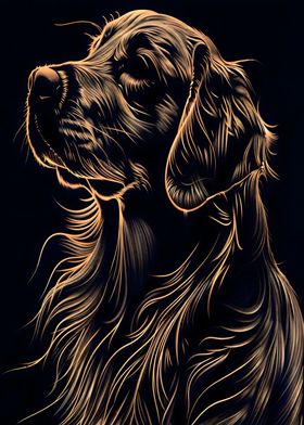 golden retriever art