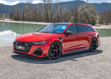 Red Audi RS6 ABT Legacy