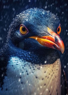 Penguin Closeup Face