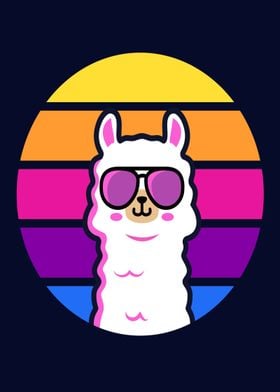  Cute Llama 80s 