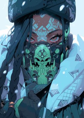 Cyberpunk Snow Girl