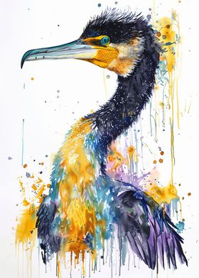 Cormorant Watercolor
