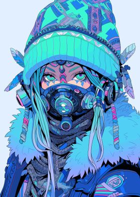 Cyberpunk Snow Girl
