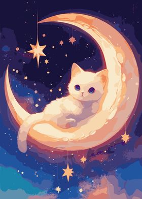 Moonlit Kitty Serenity