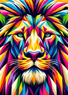 lion wpap pop art