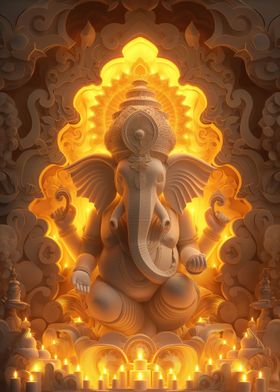 Illuminated Ganesha Paper 