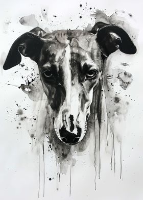 Greyhound Watercolor