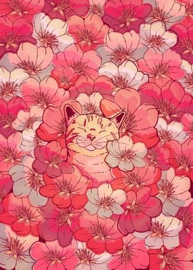 The cherry blossom cat