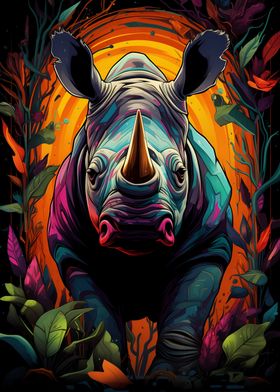 Colorful Rhino