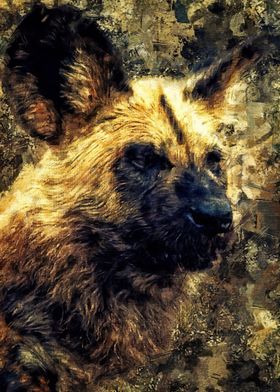 Wild Dog Painting