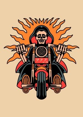 dead biker tattoo