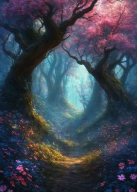 Fantasy magic forest