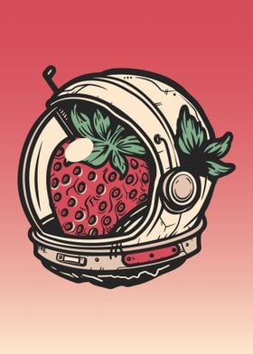 Strawberry With Astronaut