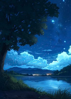 Starry Lakeside