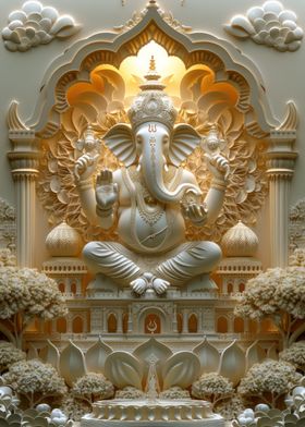 Ganesha Paper art