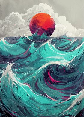 Aqua Orb Swirl
