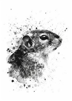 Gerbil Watercolor