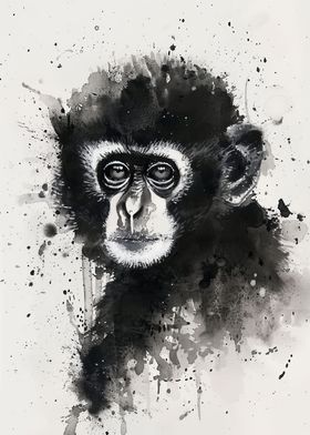 Gibbon Watercolor