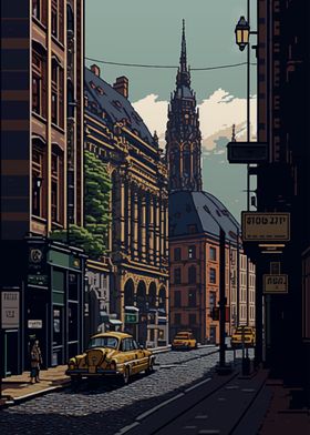 Leipzig City Pixel Art
