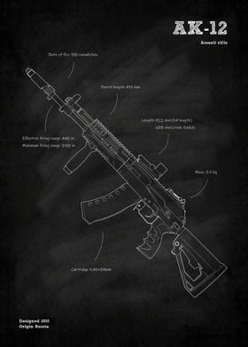 AK12 assault rifle gun