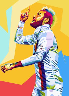 neymar jr wpap pop art