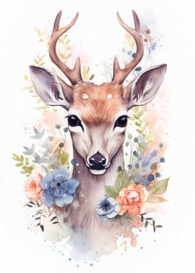 Deer Watercolor