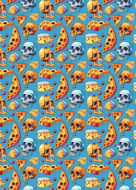 Skulls and Cheese Pattern