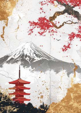 Fuji Mountain Red Gold