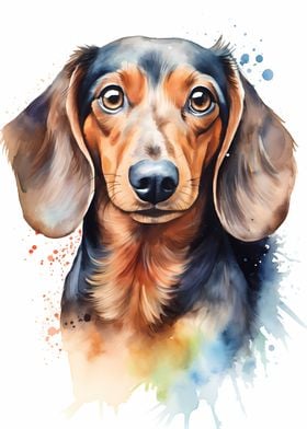 Dachshund in Watercolor