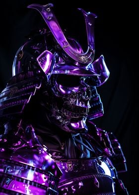 Samurai Purple Skull Mask