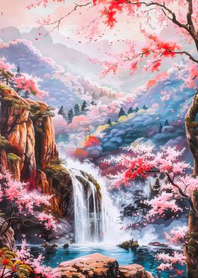 Japanese Sakura Landscape