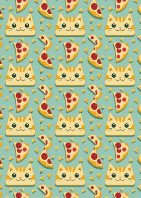 Cute Cats With Pizza