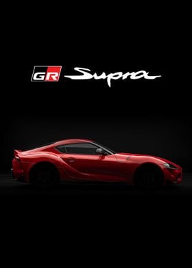 GR Supra Dark Red Cars