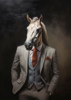 Horse in a suit