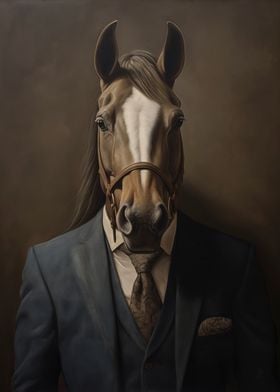 Horse in a suit