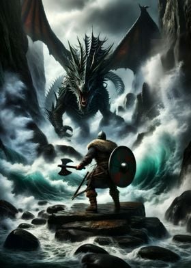 Barbarian Vs Dragon