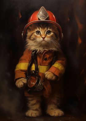 Kitty Firefighter